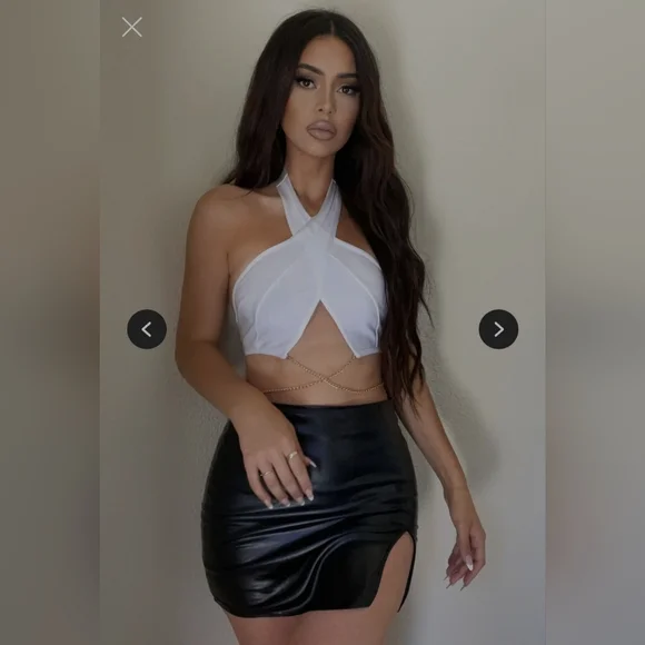 Fashion Nova Sleek Black Mini Skirt - Picture 7 of 9